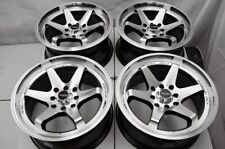 15 Wheels Rims Black 4 Lug Honda Accord Civic Fit Prelude Hyundai Accent Mirage