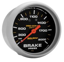 Autometer Gauge Brake Press 2-58in. 2000psi Liquid Filled Mech Pro-comp