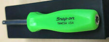 New Snap-on Tools Usa Green Hard Handle 14 Standard Shank Driver Tm4csag