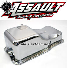 63-96 Sbf Ford 302 Front Sump Chrome Steel Oil Pan - Small Block 260 289 5.0