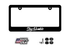 Jdm Stay Humble Drifting Racing Funny Black License Plate Frame
