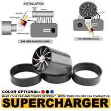 Supercharger Double Dual Turbonator Air Intake Fuel Saver Turbo Charger Fan Bk