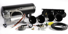 Train Horn Kit Air 12v 1.5g 4 Trumpet 150 Psi For Carstruck Loud Viking Horns