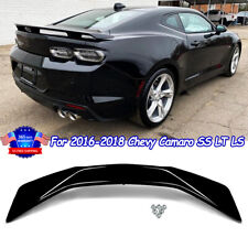 For 2016-2023 Chevy Camaro Rs Ss Zl1 Rear Trunk Spoiler Wing Glossy Black Abs