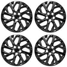 Black Set Of 4 16 Hub Caps Full Rim Wheel Covers For 2009-2019 Toyota Corolla