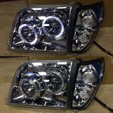 2x Led Headlights Headlamp For Toyota Land Cruiser Prado Lc 90 Set Lh Rh 96-02
