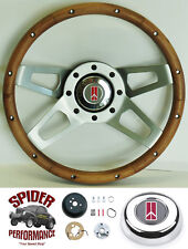 1969-1989 Oldsmobile Steering Wheel 13 12 Walnut Wood 4 Spoke