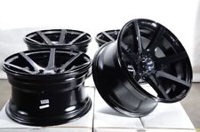 15x8 Black Wheels Rims 4x100 4x114.3 Toyota Tercel Yaris Cobalt Accord Civic Crx