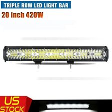 20inch Led Light Bar 420w Triple Row Spot Flood Combo Beam Off Road Driving Lamp