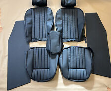 New Jaguar Xke E-type Leather Seat Cover Kit Black