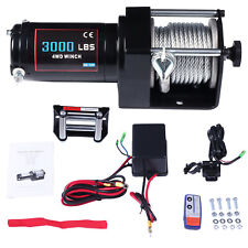 4x4 Atv Utv Truck Off Road 3000lbs 39ft Steel Cable Rope 12v Electric Winch Kit