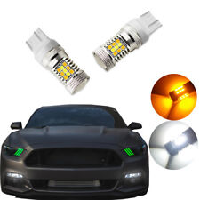 Switchback 28-smd Led Bulbs Fit 2015-up Ford Mustang As Turn Signal Lights Drl