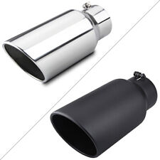 Inlet 5 Outlet 7 - 15 Long Stainless Steel Rolled Edge Exhaust Tip Diesel