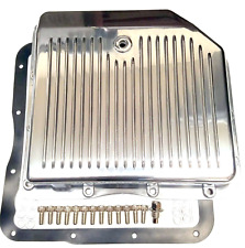 Aluminum Gm Turbo 350 Finned Transmission Pan Polished Trans Th350 With Hardware