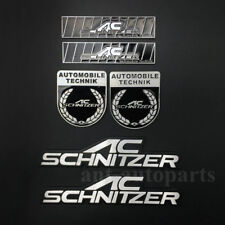 6pcs Metal Ac Schnitzer Logo Emblem Badge Decal Sticker Trunk Rear Tailgate