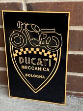 Retro Style Ducati Motorcycle Garage Sign Reproduction