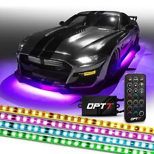 Opt7 Aura Underglow Car 4pc Flexible Led Lighting Kit Remote Fullcolor