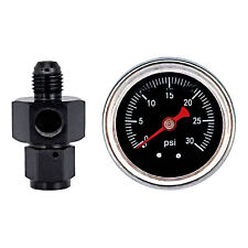 Liquid 0-30psi Fuel Pressure Gauge Regulator Gauge 18 Npt W 4an Adapter