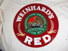 Weinhards Red Beer Rotating Neon Light Sign Blue Boar Boars Head Face Parts