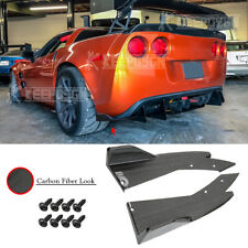 For Chevy Corvette Camaro Ss Carbon Look Rear Bumper Diffuser Splitter Spoiler