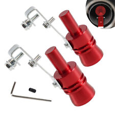 2xturbo Sound Exhaust Muffler Pipe Whistle Car Auto Accessories Xl Red Universal