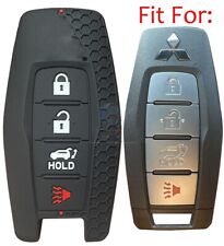 Fit 2021-2024 Mitsubishi Outlander 4 Button Remote Silicone Key Fob Cover Case