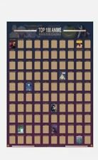 Top 100 Anime Scratch Off Poster - Guildable Anime Bucket List Anime Gift