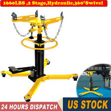 1660lbs Transmission Jack 2 Stage Hydraulic With 360 Swivel For Car Lifting