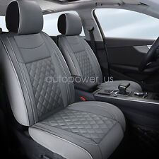 For Honda Cr-v Full Set Gray Pu Leather Car 5 Seat Covers Cushion Protector