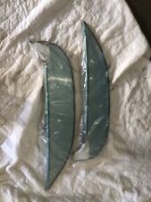 Pair Fender Skirts W Scuff Pads For 1963 Chevy Impala Painted Azure Aqua