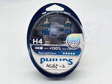 Philips H4 Racingvision Halogen Headlight Bulbs 12342rvs2 Mc165 Pack Of 2