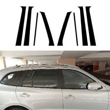 8pcs Gloss Black Pillar Posts Door Trim Cover For Hyundai Santa Fe 2007- 2012