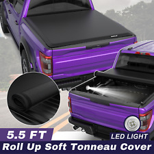 1x Roll Up 5.5ft Bed Soft Truck Tonneau Cover For 2000-04 Dodge Dakota Fleetside