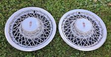 Pair Of 15 Wire Type Hub Caps Wheel Covers 1978-1979 Oldsmobile Hubcaps Olds 78