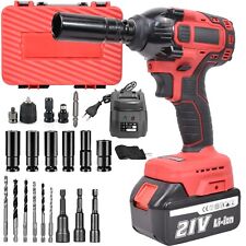 21v Cordless Impact Wrench 12 405ft Pounds Max Torque 6 Drive Impact Sockets