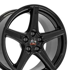 18x9 Rim Fits Ford Mustang Saleen Style Black Wheel W1x