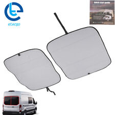 Pair Insulated Rear Door Window Covers For Ford Transit Van High Medium Roof