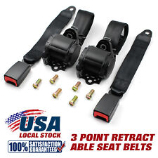 2 Set Universal 3 Point Retractable Seat Belts For Jeep Cj7 1982-1986 Us Store