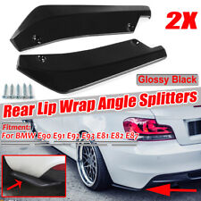 Sport Racing Glossy Black Rear Bumper Splitter Diffuser Canards For Bmw E90 E92