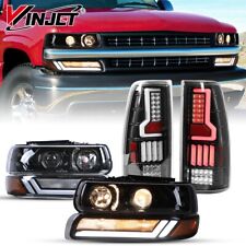 Led Projector Headlightsled Tail Lights For 99-02 Chevy Silverado 1500 2500 Lr
