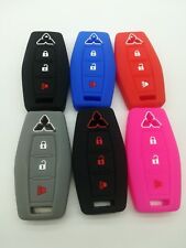 Silicone Fob Remote Key Cover For 2022 2023 2024 Mitsubishi Outlander 3buttons