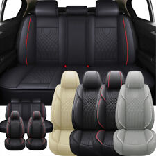 Luxury Leather Car Seat Covers Protector Front Rear Full Set Cushion 25-seaters