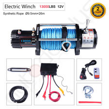13000lbs Electric Winch 12v Synthetic Rope Off-road For Jeep Truck Trailer 4wd