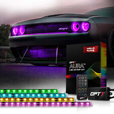 Opt7 Aura Drl Halo Light Kit For Dodge Challenger 08-23 16 Smart-color Angel Eye
