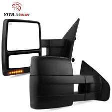 Tow Mirrors For 2004-2006 Ford F150 F-150 Power Heated Led Turn Signal Puddle