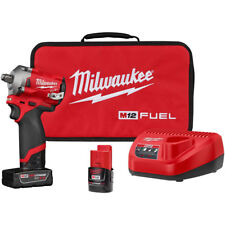 Milwaukee Electric Tool 2555-22 M12 Fuel Stubby 12 Impact Wrench Kit New