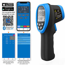 Digital Infrared Thermometer Pyrometer Laser Gun With App Control 1500c Ds 301