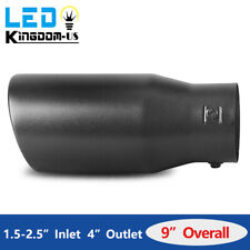 Truck Exhaust Tip 1.5 - 2.5 Inlet Adjust 4 Outlet 9 Long Stainless Steel