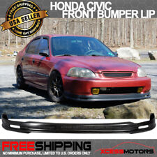 Fits 96-98 Honda Civic Mugen Style Front Bumper Lip Spoiler Unpainted Black Pp
