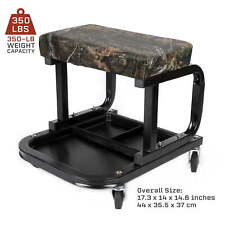 Garage Shop Creeper Seat With Tool Tray 350 Lbs Capacity Cushion Seat Stool